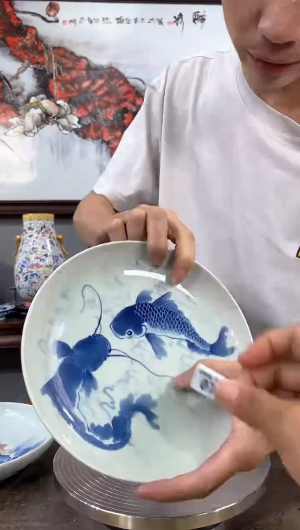 吴义松陶瓷联盟手绘陶瓷编号：075