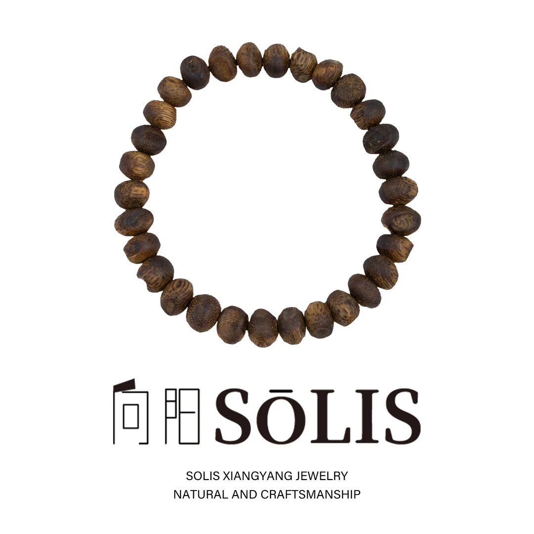 沉香【何沄伟专属】【向阳SOLIS】月华-凡镜  9mm虫漏九九沉单圈手串