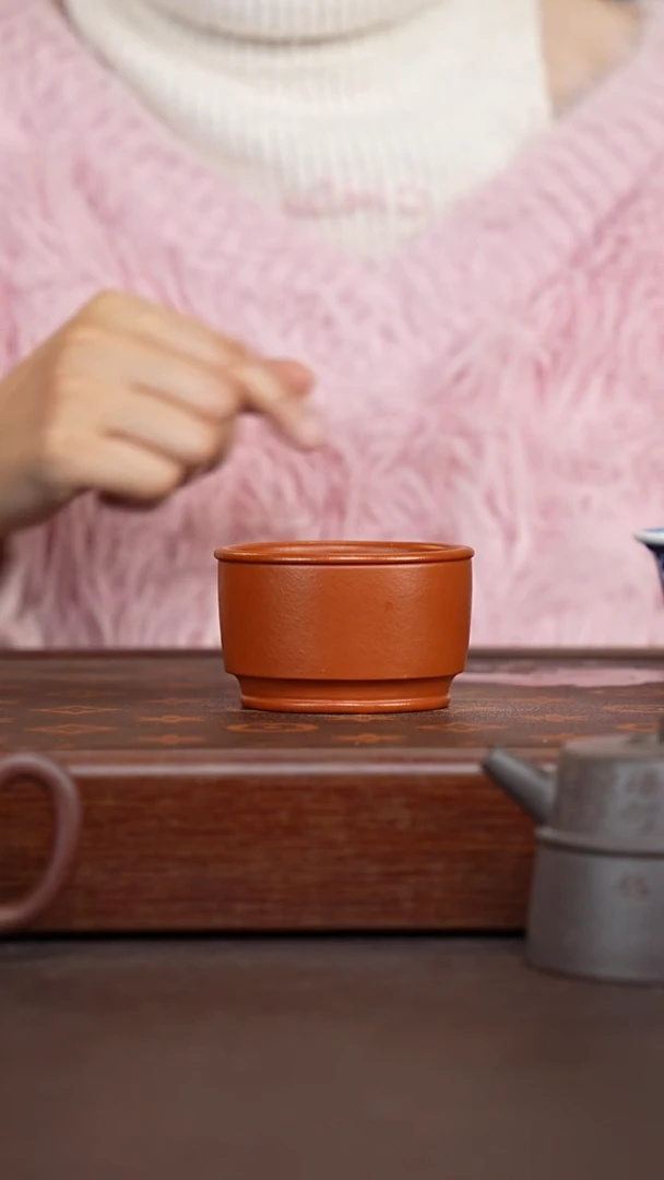 茶壶紫砂生砂赵庄鹅黄朱泥马蹄杯-100