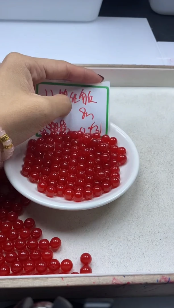 【闪购商品】玛瑙/玉髓颈饰未镶嵌w643冰锦红南红8mm*50颗