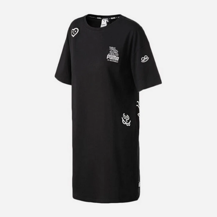PUMA/彪马女士休闲宽松时尚春夏简约舒适透气连衣裙T恤 598653-02