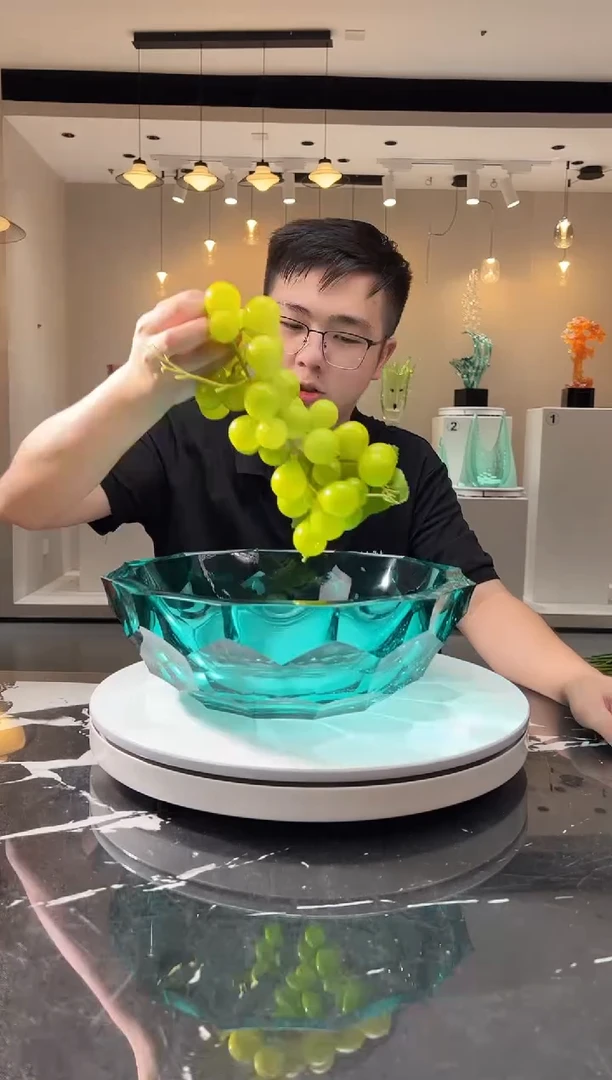 摆件巴比特美学 蓝色caorle果盘