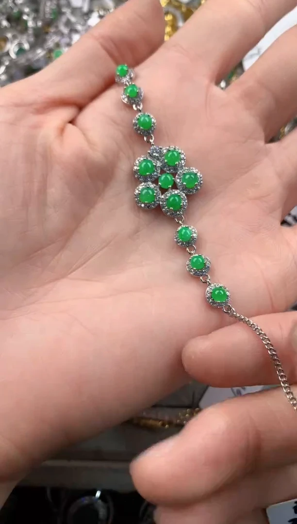 银S925镶嵌戒指翡翠222    6