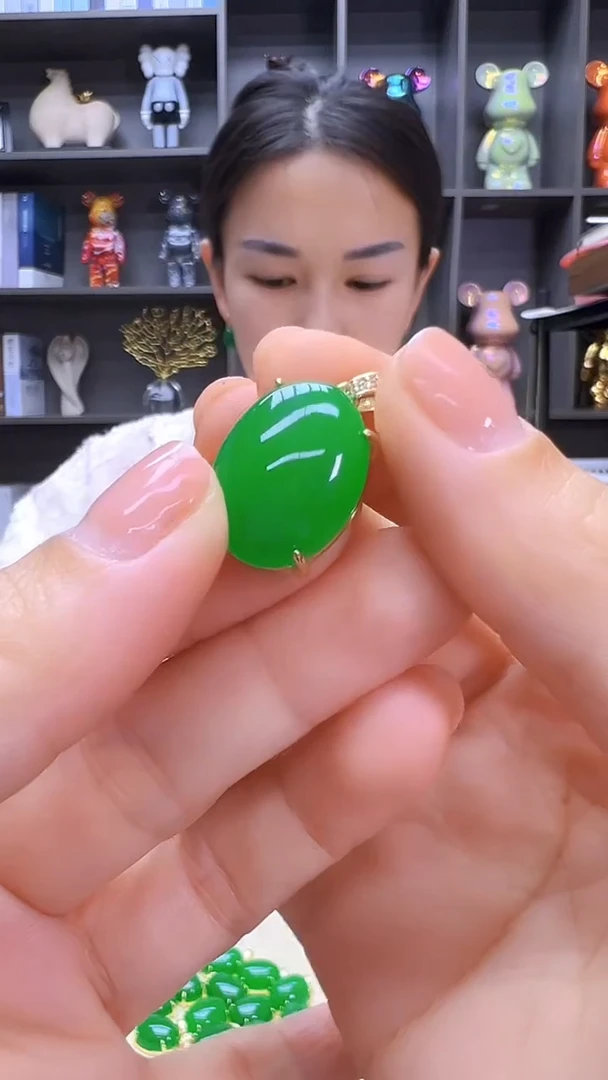 翡翠14K金镶嵌颈饰丹丹diy劲饰