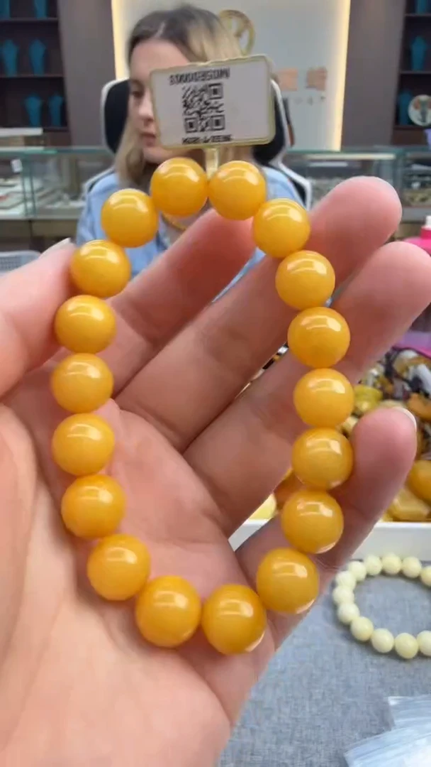 手链琥珀未镶嵌假一罚三秒拍号66