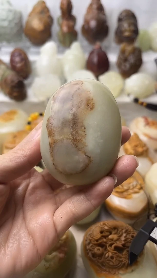 石材方解石棉纹正常不退换原石微瑕