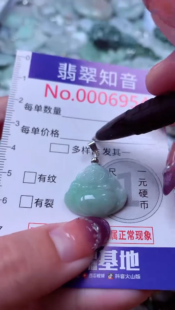 翡翠未镶嵌吊坠(不含链)6954