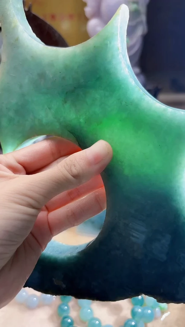 未镶嵌挂件翡翠A货柠优8208