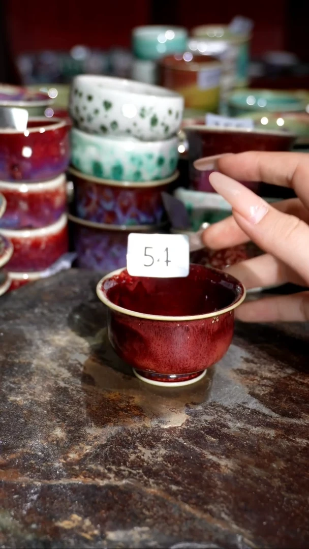 摆件精品窑变钧瓷茶器