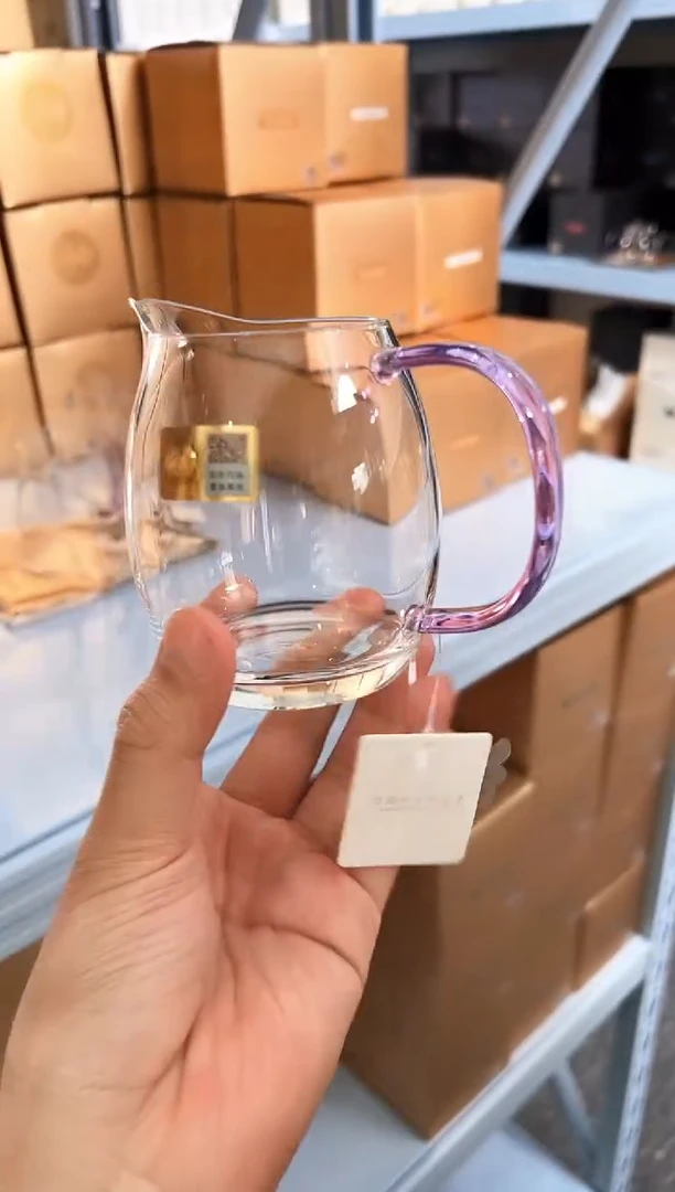 禾器 澄然茶海浅紫色加茶巾