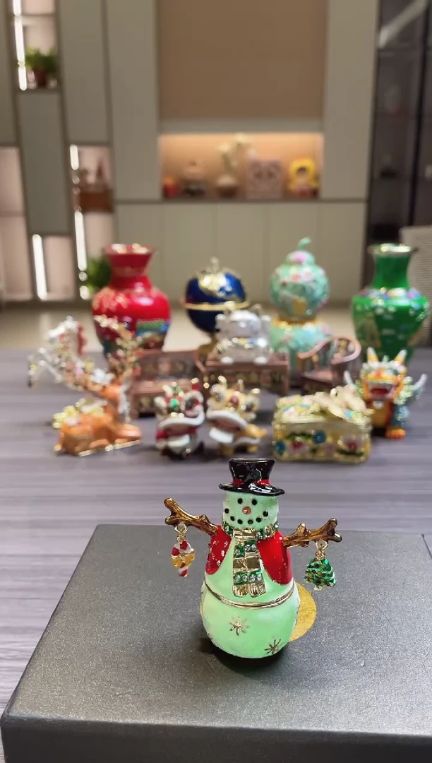 摆件七宝烧珐琅彩首饰盒