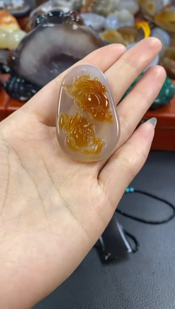 未镶嵌挂件玛瑙/玉髓清****）1