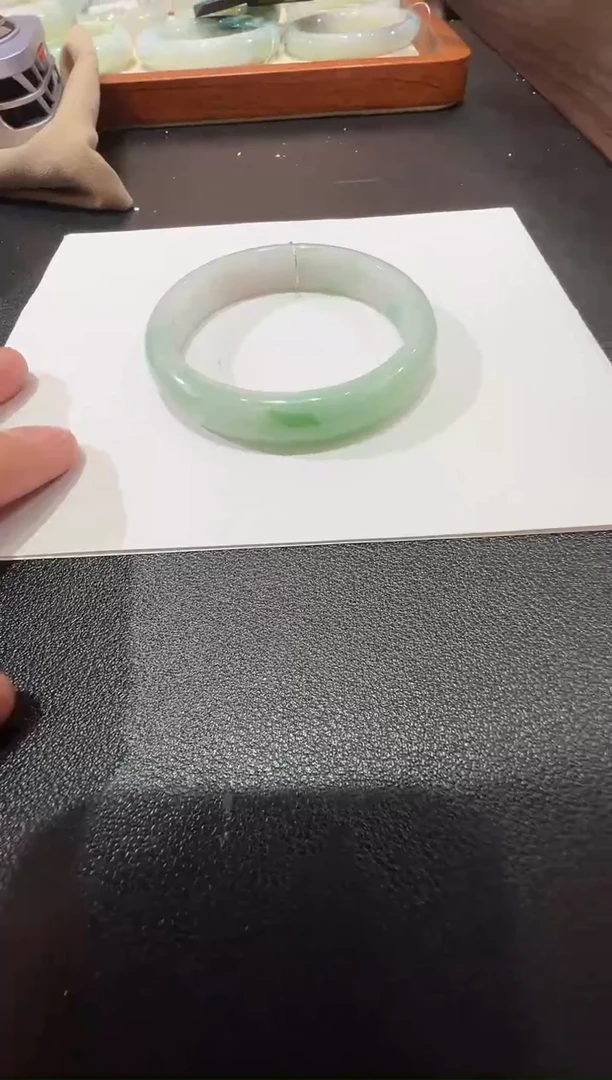 未镶嵌手镯翡翠-纯天然缅甸A货翡翠手镯-54-55mm392号