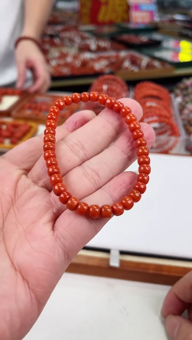 【闪购商品】南红玛瑙瓦西老型手串6+未镶嵌一个/条