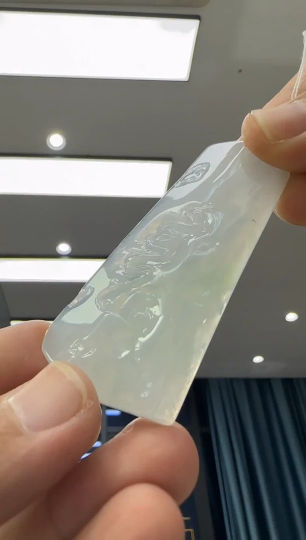 颈饰未镶嵌翡翠天然翡翠A货孤品一件