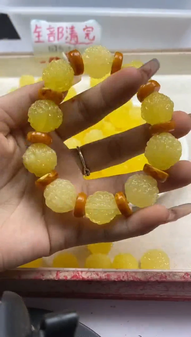 【闪购商品】蜜蜡颈饰未镶嵌w905蜜蜡核桃17*16mm*4个