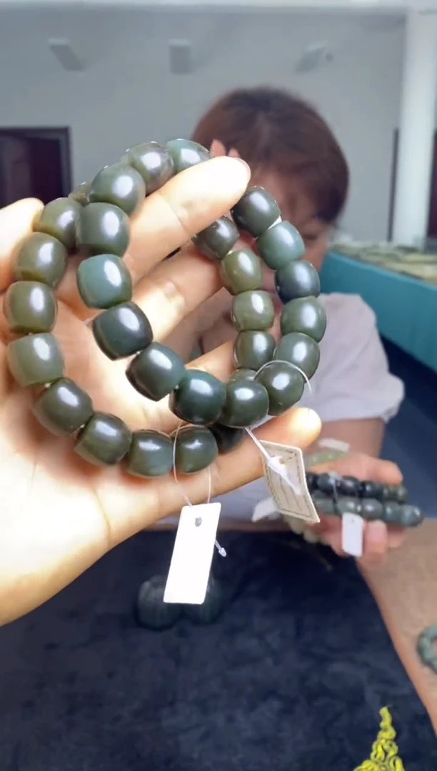 手串未镶嵌和田玉纯天然和田玉直切手串卡14mm多样性拍一发一