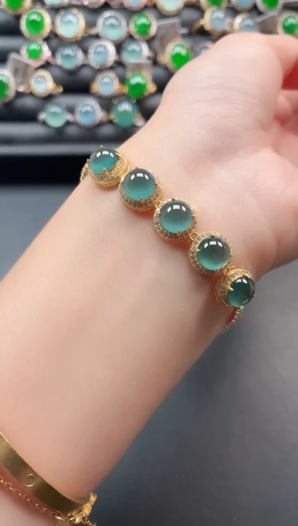 银S925镶嵌戒指翡翠11