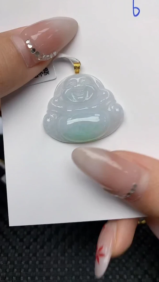 【闪购商品】翡翠颈饰18K金镶嵌天然翡翠A货