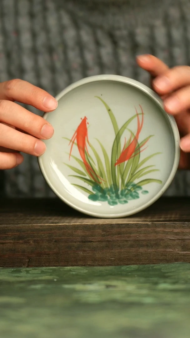 陶瓷青诗集手工手绘瓷器