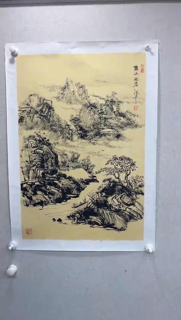 国画黄德中老师开三