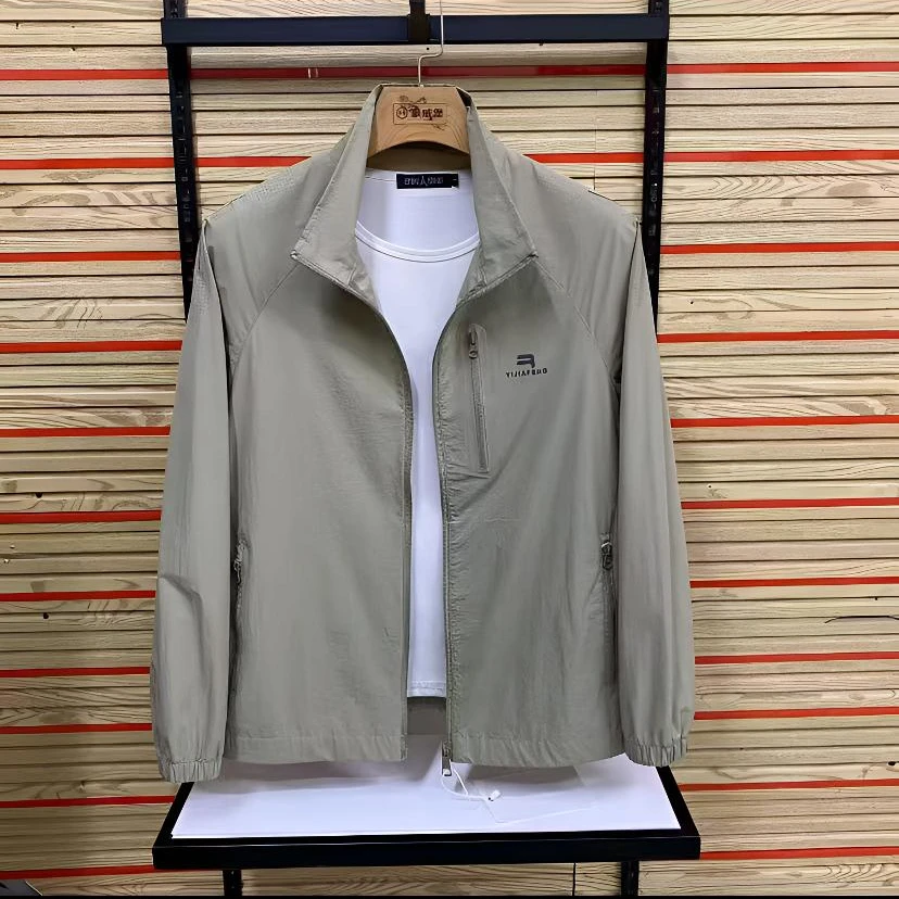 男夏季立领基础大众薄款防风夹克春夏钓鱼速干休闲男士宽松男款