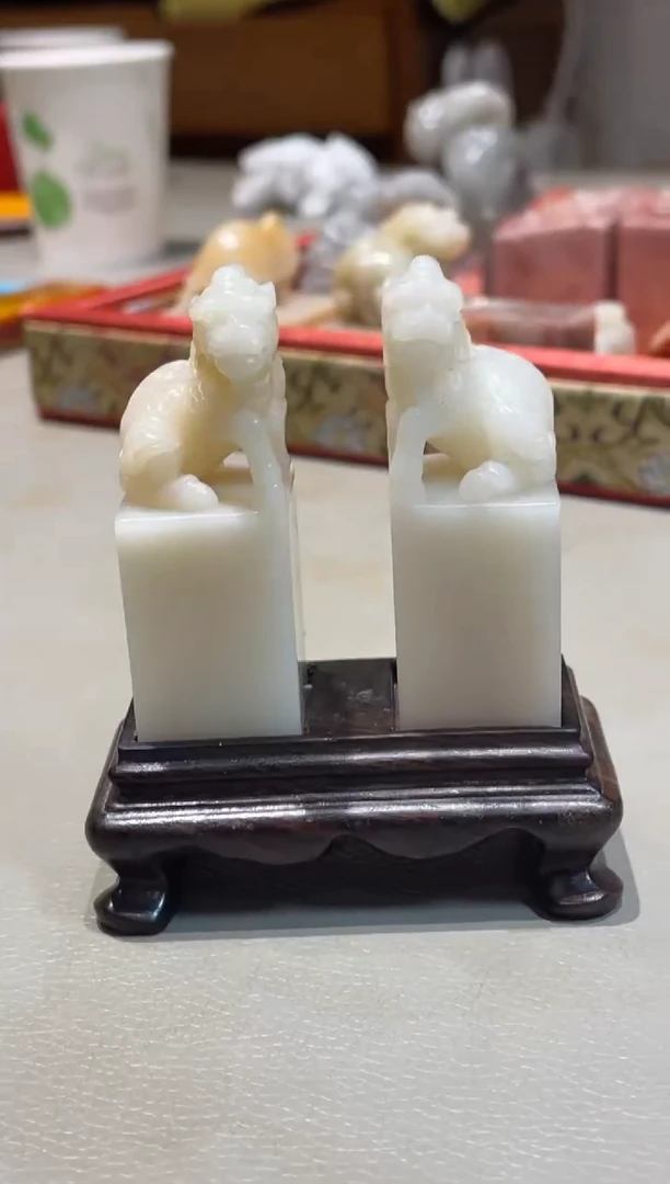 【闪购商品】寿山石印石原印石一对0150655