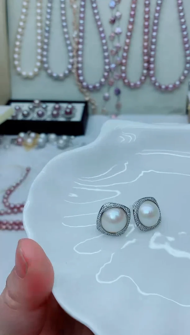 未镶嵌耳饰淡水珍珠多样性发其一【非无瑕】