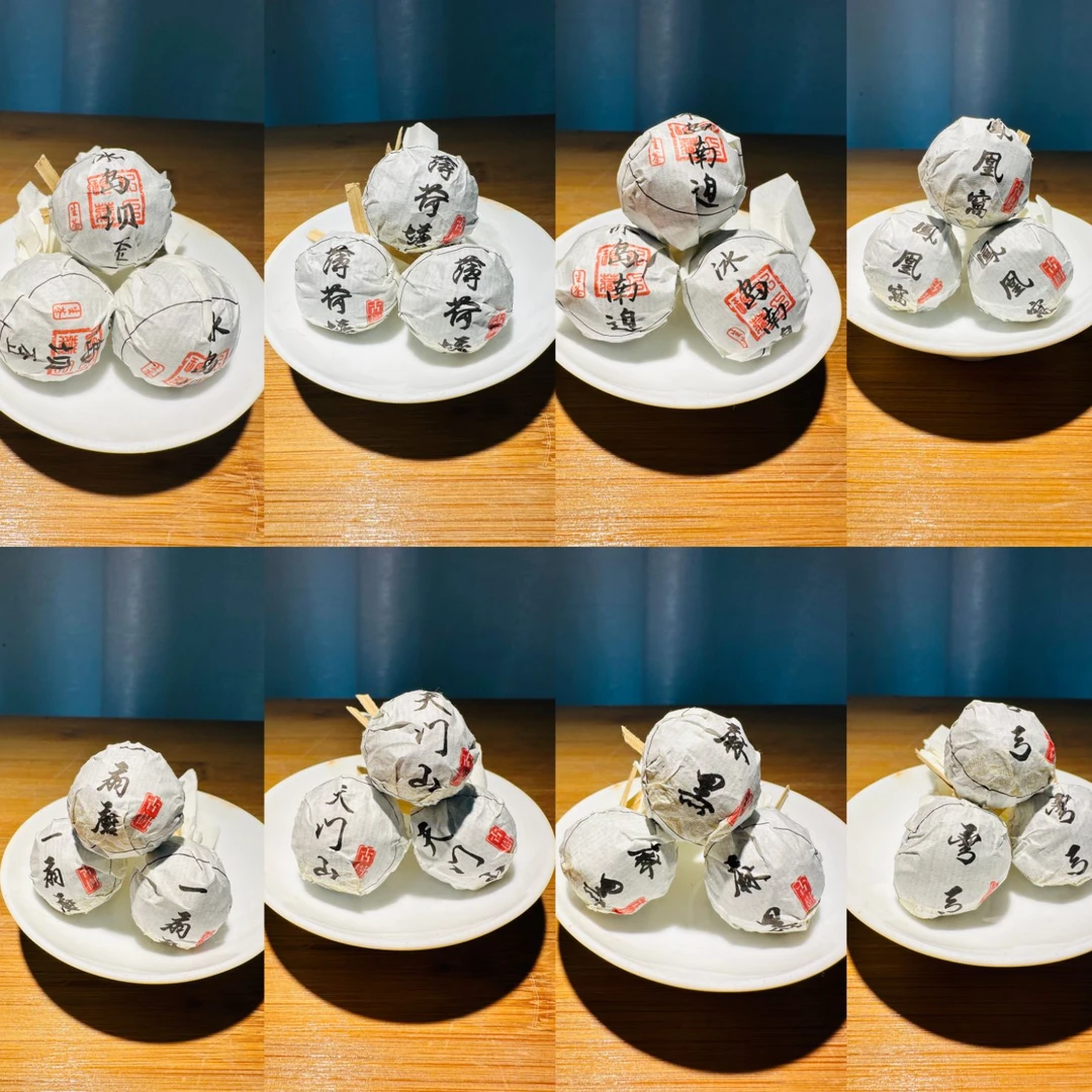 云南普洱茶（冰岛老寨，老班章，薄荷塘，曼松）20款名山头古树茶生茶