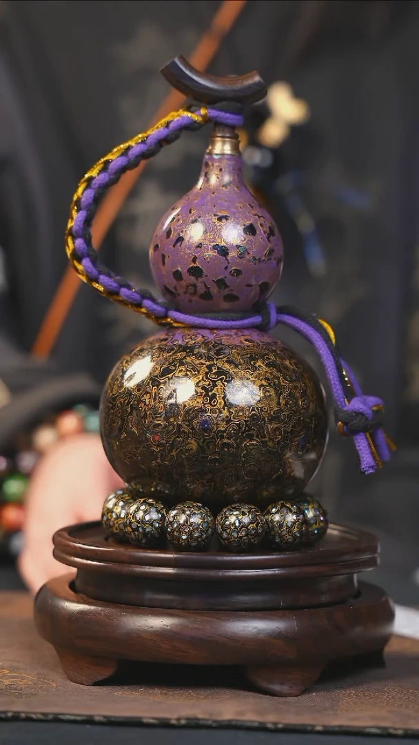 【闪购商品】YT213漆艺酒葫芦不包手串及旋转底座