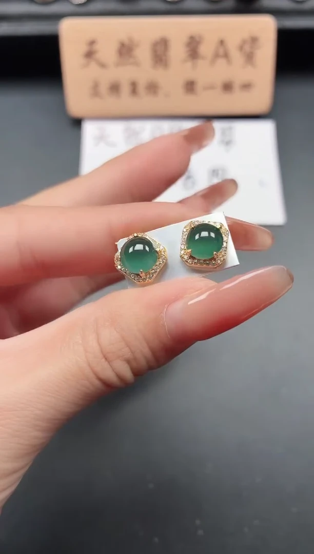 银S925镶嵌戒指翡翠11