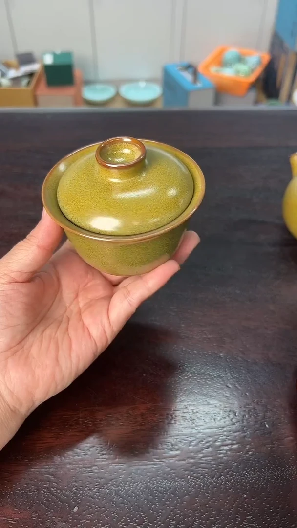 龙泉云间青瓷小米茶器
