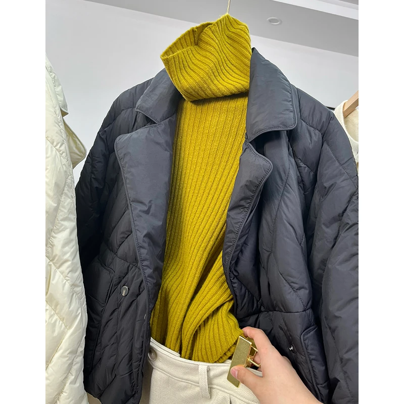 高领竖坑条羊毛针织衫ZZS2I2233