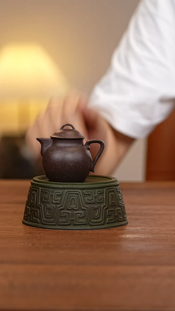 茶壶紫砂小僧帽天青泥WG