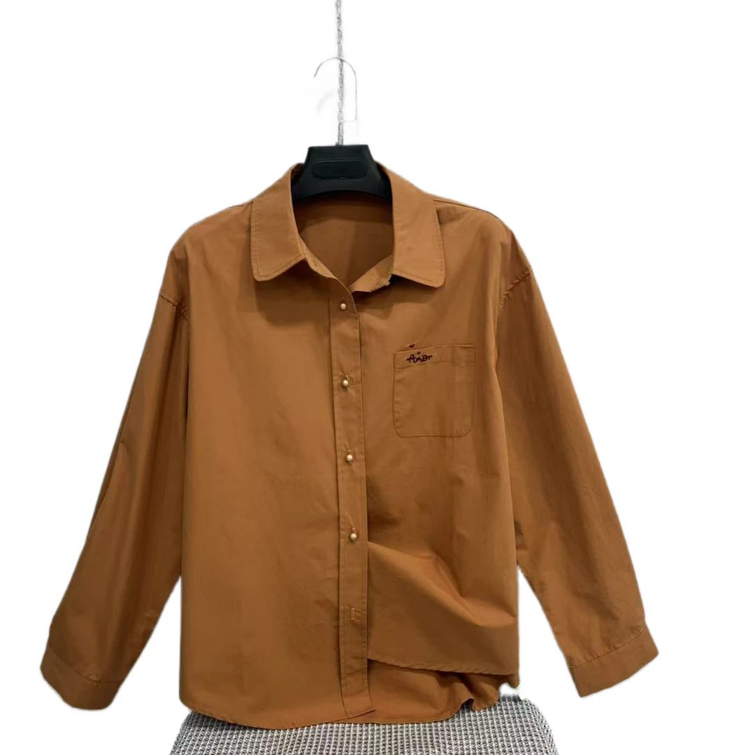 26  纯色  字母  纽扣  开衫  休闲  简约  衬衫