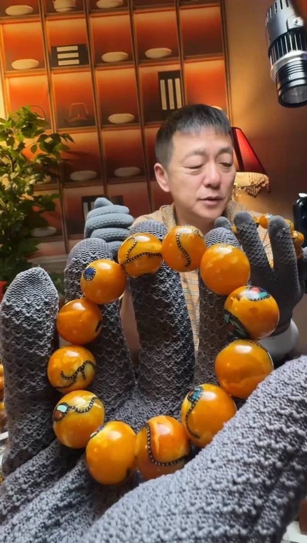 蜜蜡颈饰未镶嵌0778天然蜜蜡珠宝奇石全都保真