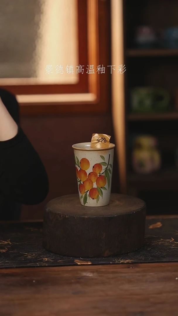 陶瓷景德镇高温釉下手绘陶瓷@L490@
