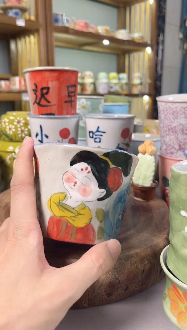 瓷片手绘高温釉下彩陶瓷