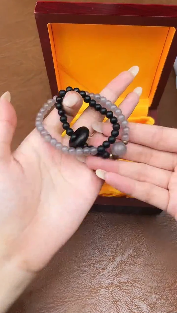 万家文玩阁黑檀双圈链接@@SP040
