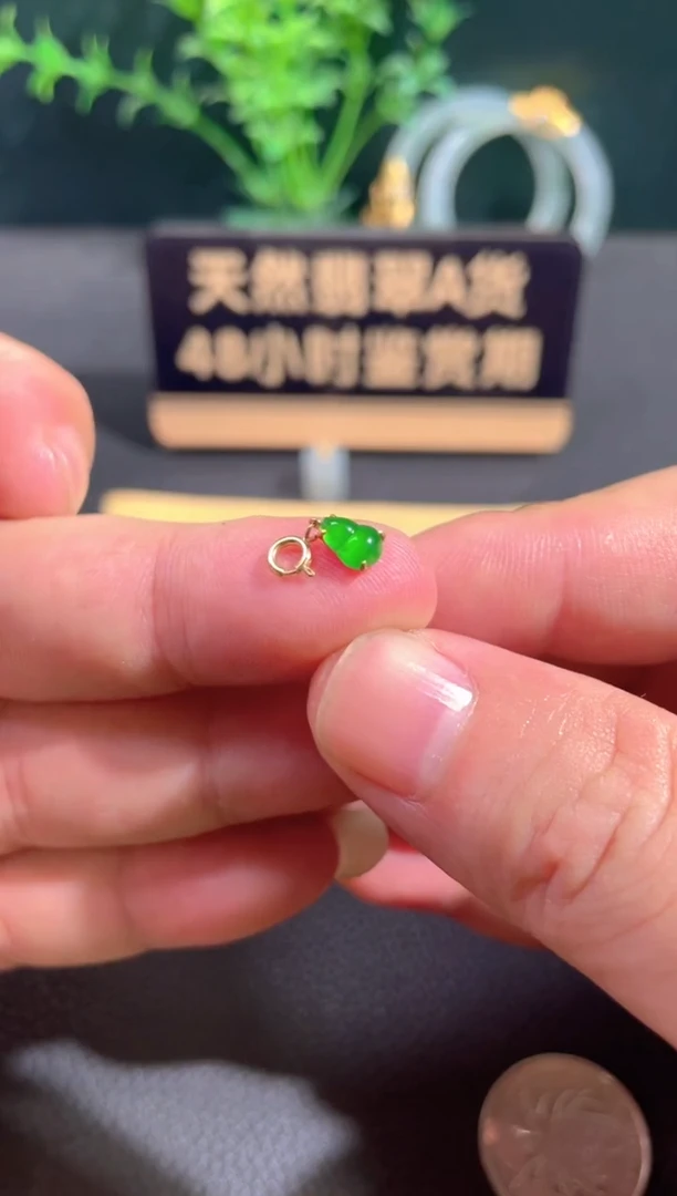 翡翠18K金镶嵌颈饰翡翠