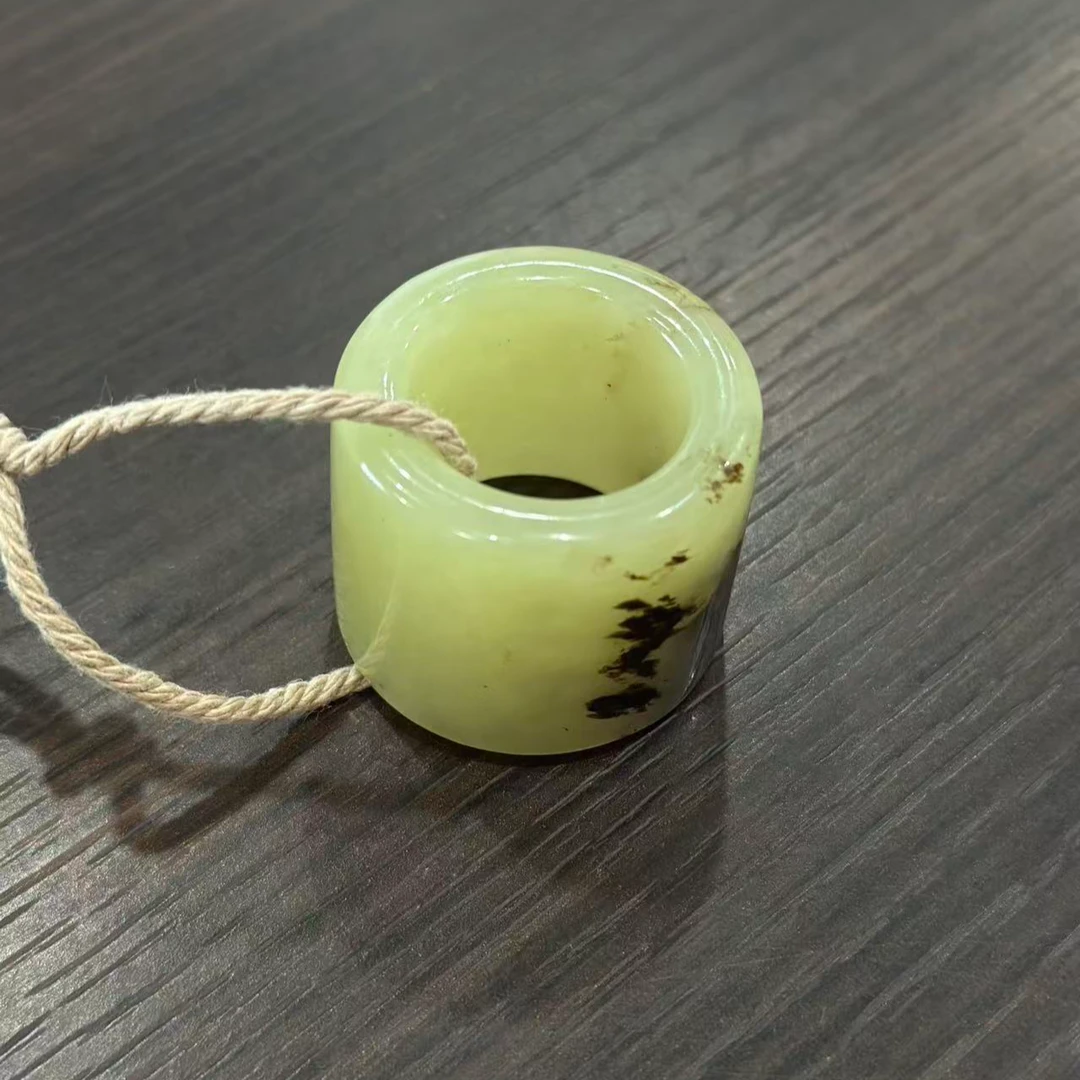 TCWWA09502清晚和田白玉素面扳指