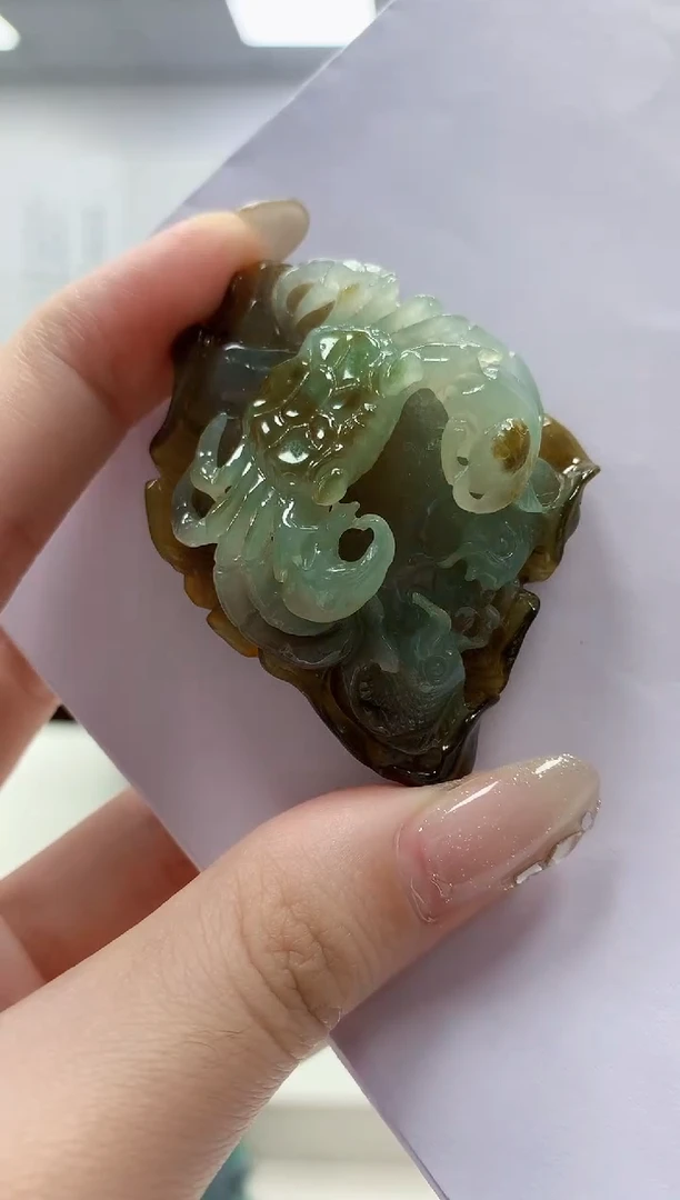 未镶嵌定制翡翠5145jw-毛货挂件95