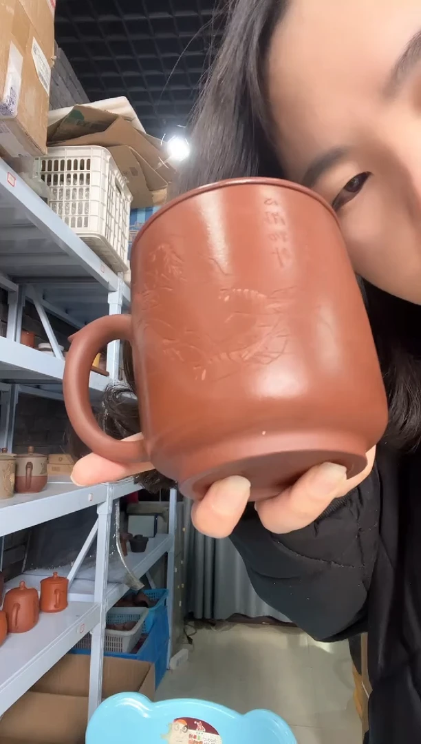 【闪购商品】紫砂茶杯紫砂盖杯虾