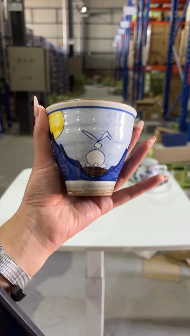 玻璃纸うさぎ； カップ（青）