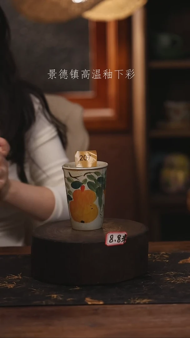 陶瓷景德镇高温釉下手绘陶瓷@L207@