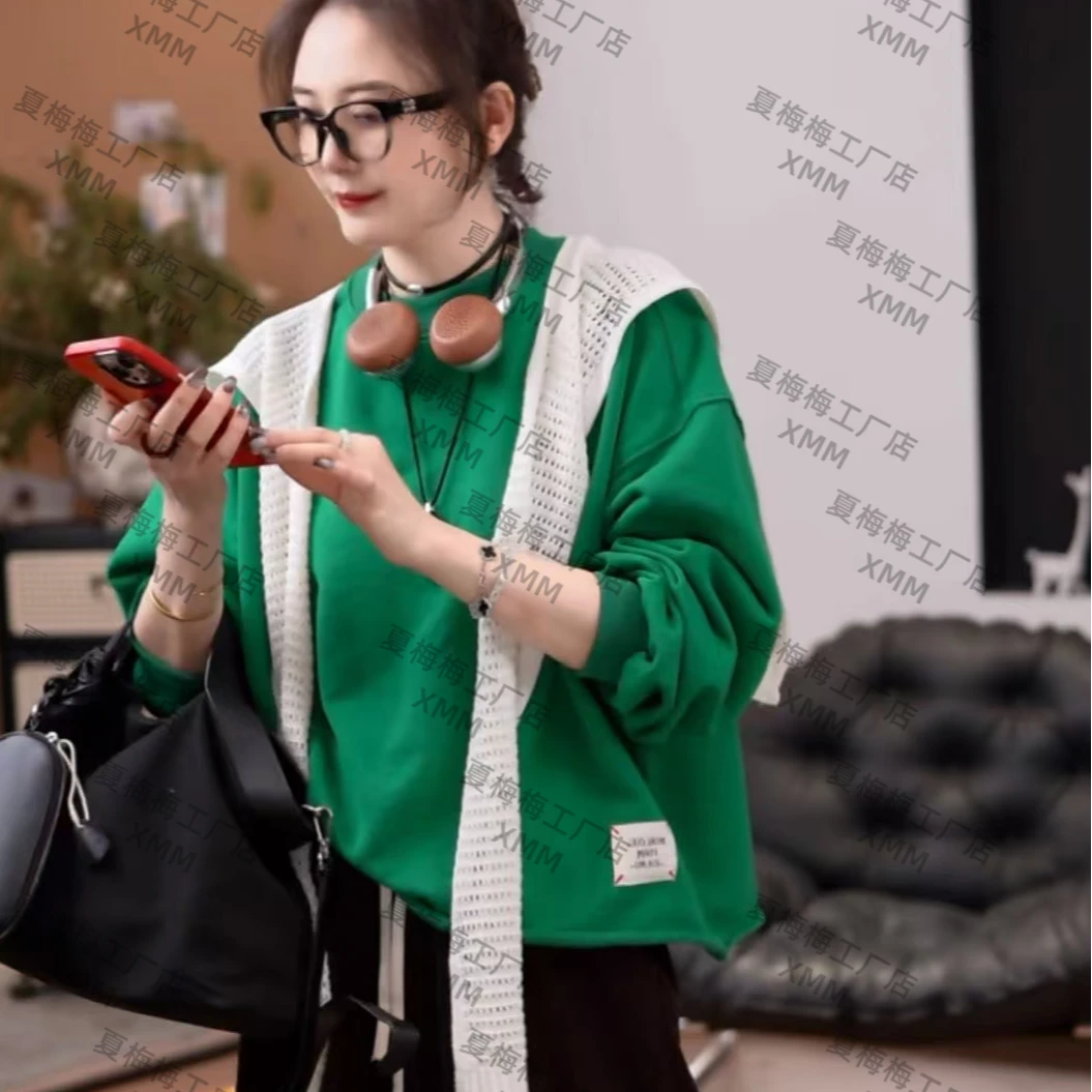 XMM【衣柜刚需贴标卫衣】长袖百搭潮流宽松显瘦遮肉上衣秋MM6681921