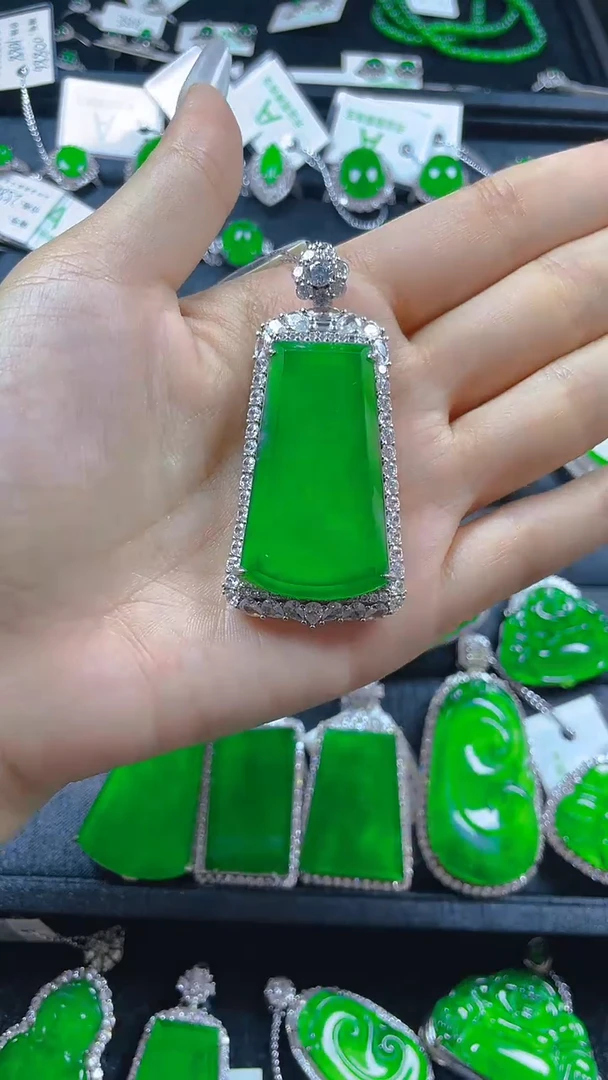 翡翠银S925镶嵌颈饰11111111