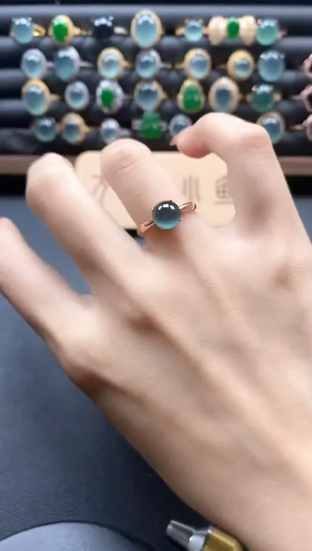 银S925镶嵌戒指翡翠51151