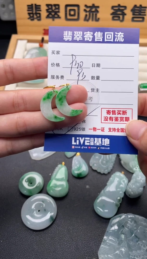 18K金镶嵌翡翠耳饰10147081
