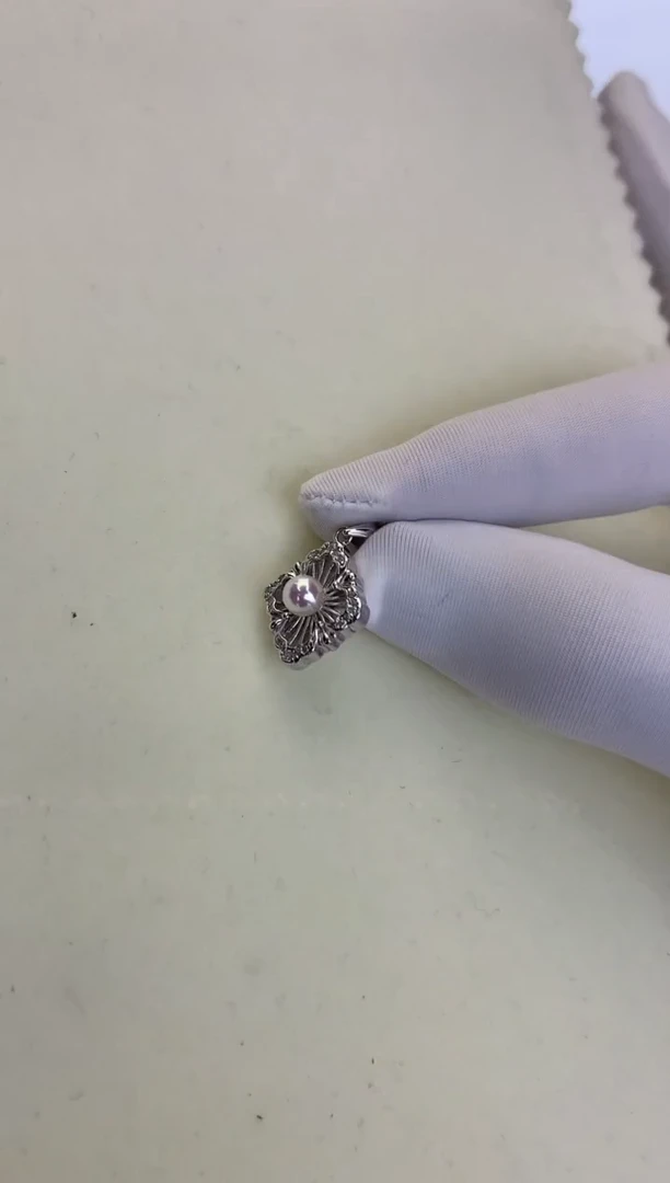银S925镶嵌DA海水珍珠  GD156 吊坠